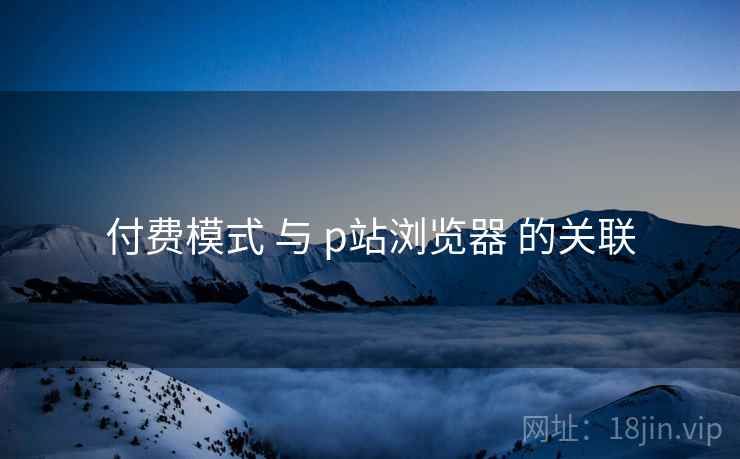 付费模式 与 p站浏览器 的关联