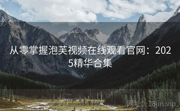 从零掌握泡芙视频在线观看官网:2025精华合集