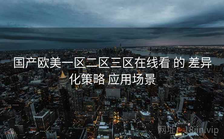 国产欧美一区二区三区在线看 的 差异化策略 应用场景