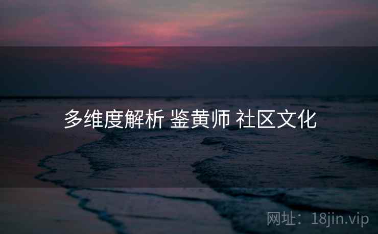 多维度解析 鉴黄师 社区文化