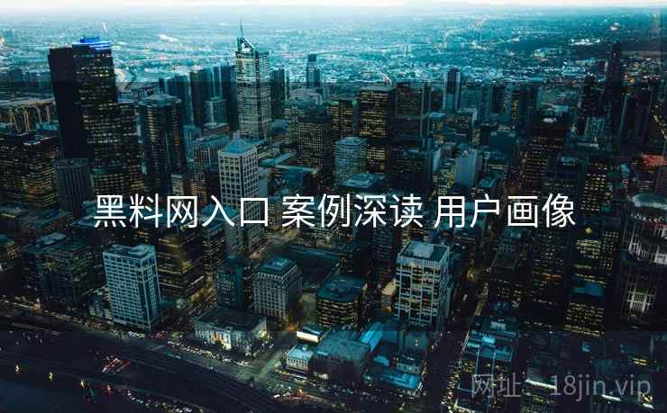 黑料网入口 案例深读 用户画像