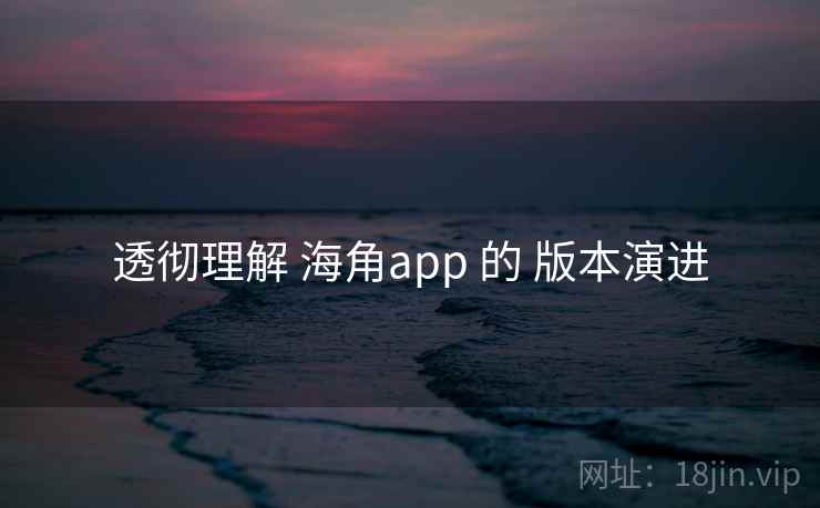 透彻理解 海角app 的 版本演进